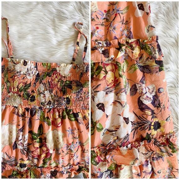 INC Wmn's Petite Coral Lined Spaghetti Strap Square Neck Midi Fit Flare Dress PM - Picture 9 of 12